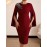 Women's Elegant Bodycon Party & Formal Dress - Burgundy/Red - Machine Washable Chic Evening Gown for Women - Formal Events & Everyday Outfits