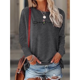 [Vintage Floral Tee] Soft Vintage-Inspired Women's Floral Print Long Sleeve T-Shirt | Machine Washable, Multi-Color Options S-XXL, Nontransparent Material, Casual Top for Spring Summer Fall