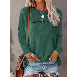 [Vintage Floral Tee] Soft Vintage-Inspired Women's Floral Print Long Sleeve T-Shirt | Machine Washable, Multi-Color Options S-XXL, Nontransparent Material, Casual Top for Spring Summer Fall