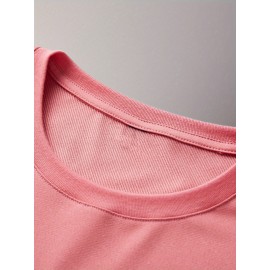 Stitch Graphic Print T-Shirt - Casual & Comfortable Crew Neck with Double Shoulder Straps, Breathable Summer Essential, Red with Blue Stitch Design, Perfect for Parties & Casual Attire, Casual Summer Top | Playful Print Tee | Comfortable Fit