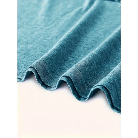 Casual Vintage Loose Round-Neck Short-Sleeve T-Shirt with a Simple English Letter Print Design.