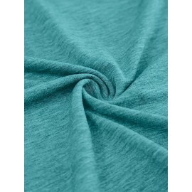 Plus Size, Women's Funny Saying V-Neck T-Shirt - Turquoise Tee with Bold Black Lettering - Lightweight Everyday Casual Top - Machine Washable Funny Outfit Essential