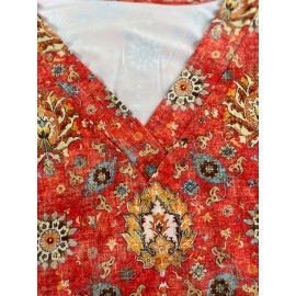 Plus Size, Plus Size Women's Casual Long Sleeve Pop Print T-Shirt