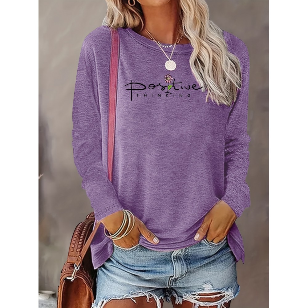 [Vintage Floral Tee] Soft Vintage-Inspired Women's Floral Print Long Sleeve T-Shirt | Machine Washable, Multi-Color Options S-XXL, Nontransparent Material, Casual Top for Spring Summer Fall