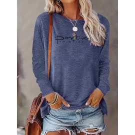 [Vintage Floral Tee] Soft Vintage-Inspired Women's Floral Print Long Sleeve T-Shirt | Machine Washable, Multi-Color Options S-XXL, Nontransparent Material, Casual Top for Spring Summer Fall