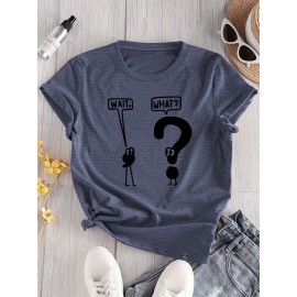 Women's Casual Graphic T-Shirt with 